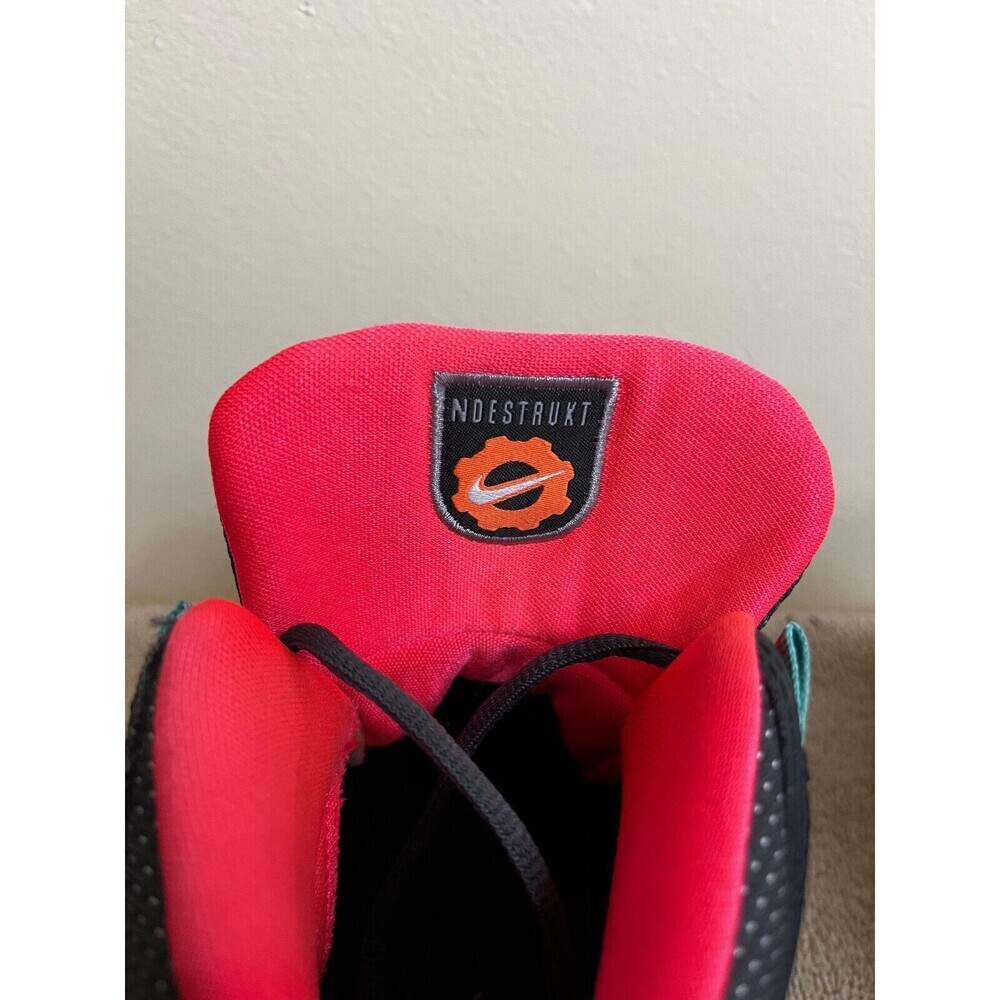 Nike Air Ndestrukt Size 4.5Y (Unisex) Gray PInk Aqua Basketball Shoes 512170-005 - Picture 6 of 7